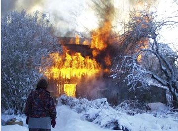 Fire destroys Ragnhild Monsen's atelie